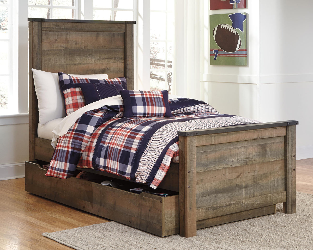 Trinell Twin Panel Bed with 1 Large Storage Drawer - image 4
