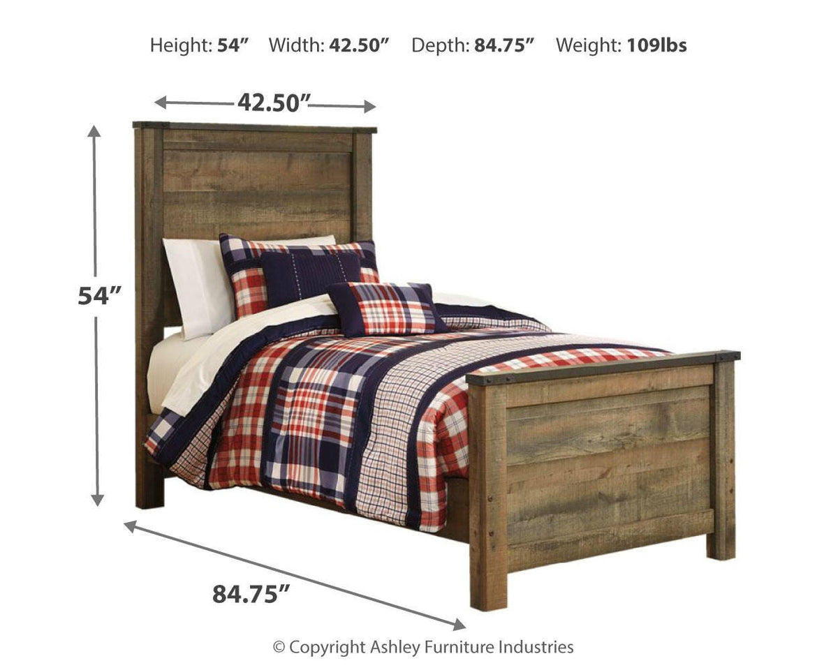 Trinell Twin Panel Bed in Brown, alternate view 5