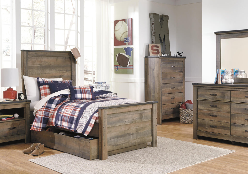 Trinell Twin Panel Bed with 1 Large Storage Drawer - image 9