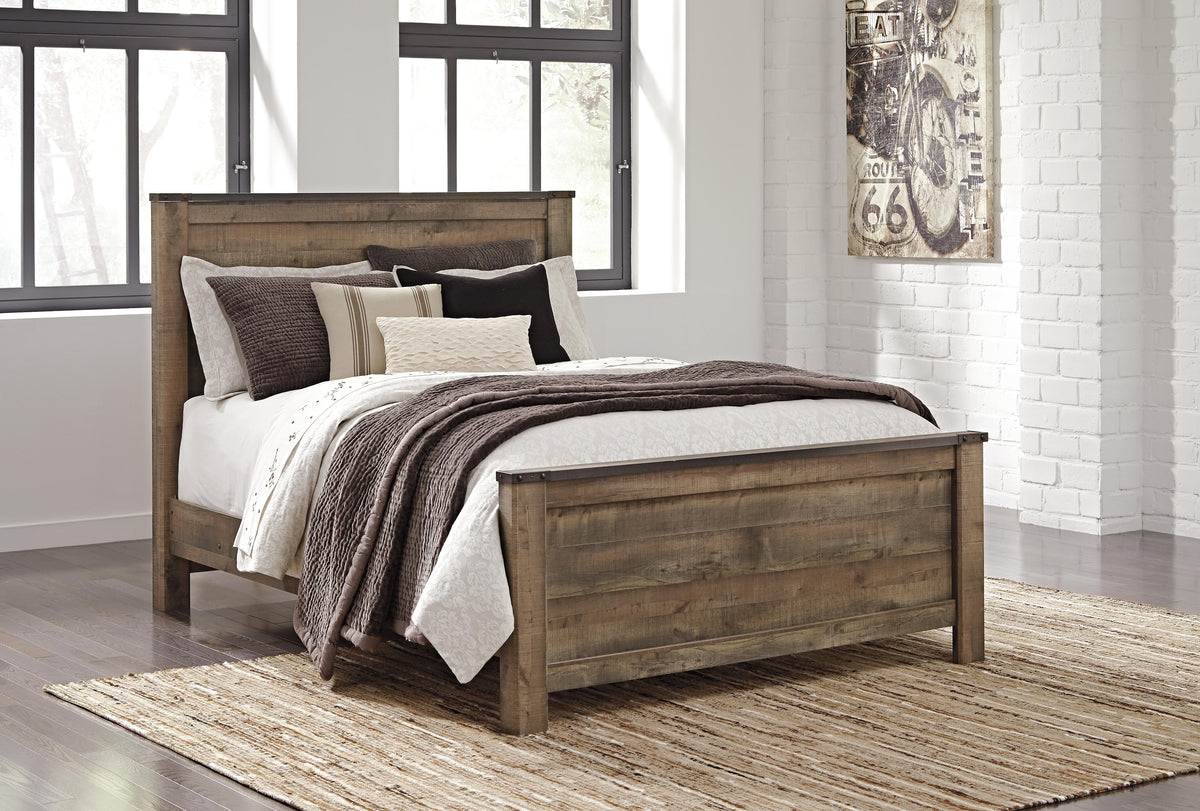 Trinell Queen Panel Bed in Brown, alternate view 3