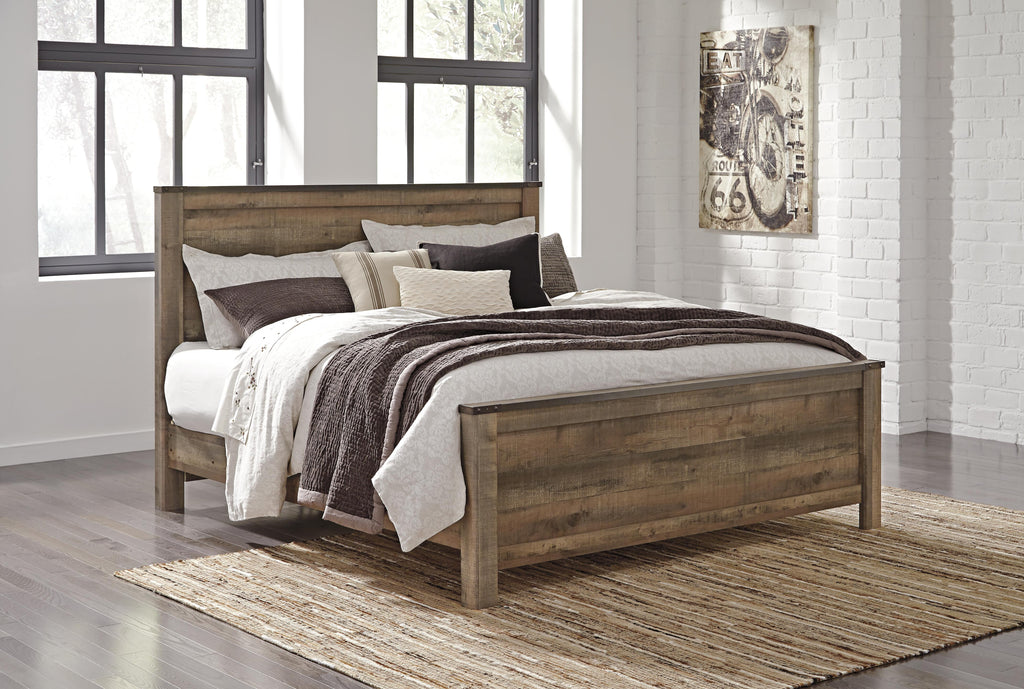 Trinell King Panel Bed in Brown, alternate view 3