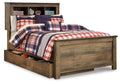 Trinell Full Bookcase Bed with Storage in Brown