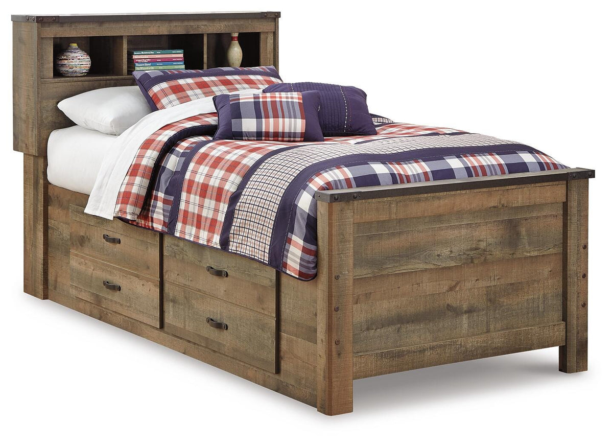 Trinell Twin Bookcase Bed with 2 Storage Drawers - image 3