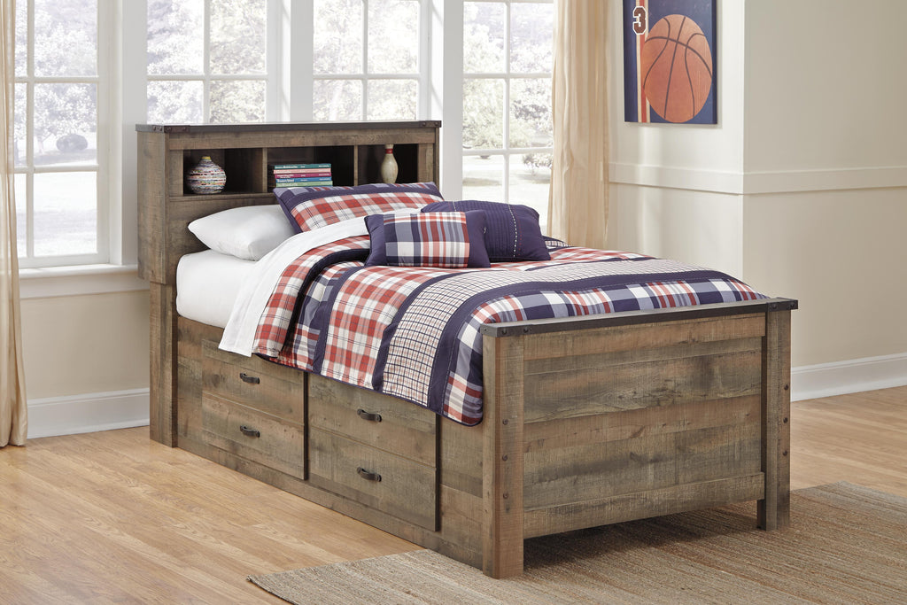 Trinell Twin Bookcase Bed with 2 Storage Drawers - image 4