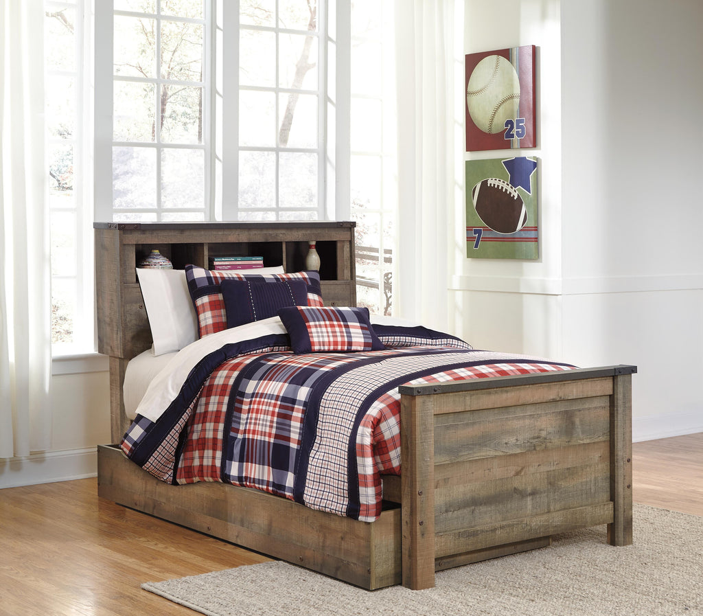 Trinell Twin Bookcase Bed with 1 Large Storage Drawer - image 4