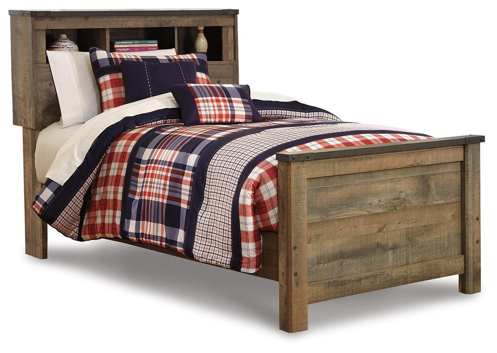 Trinell Twin Bookcase Bed in Brown, alternate view 2