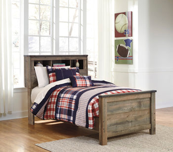 Trinell Twin Bookcase Bed in Brown