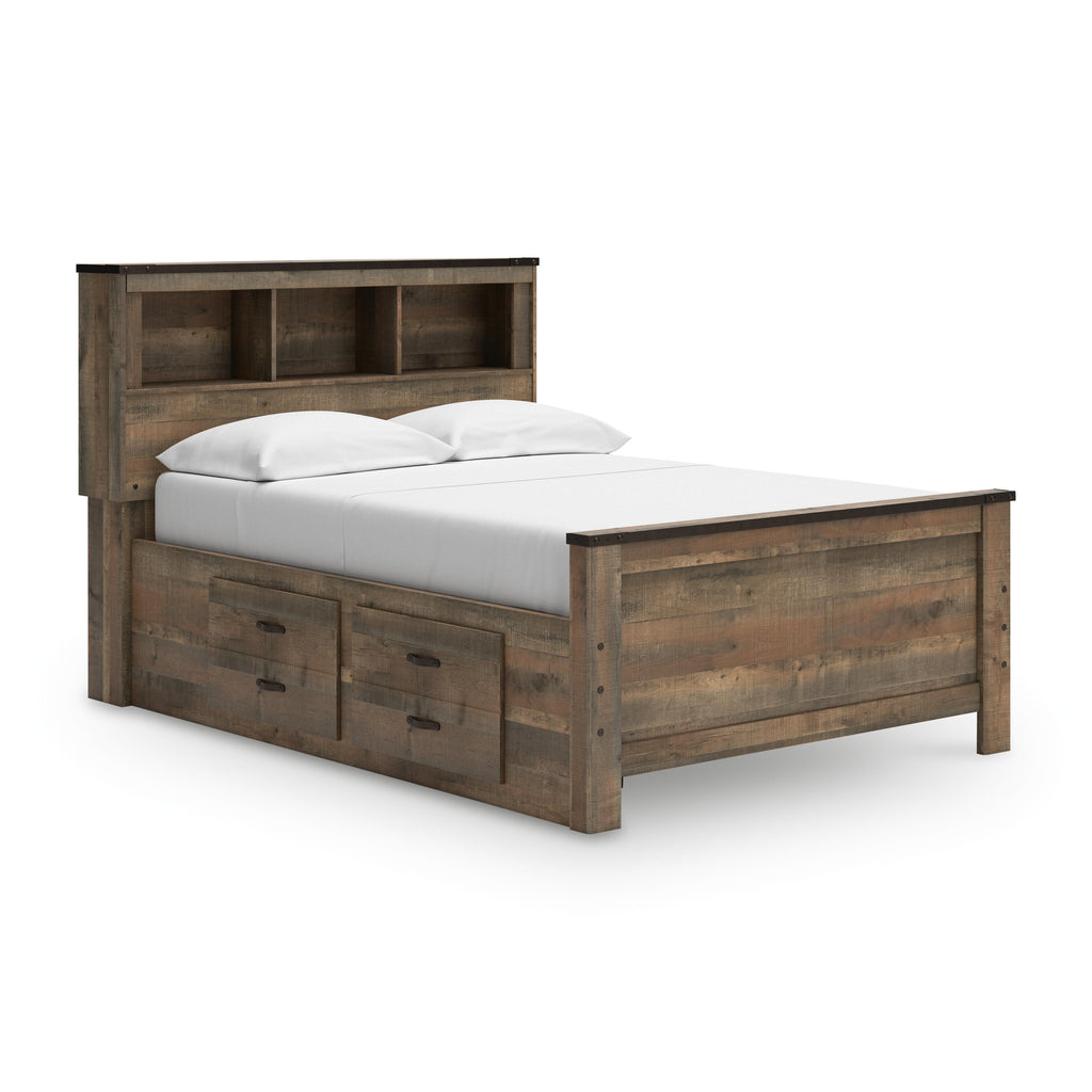 Trinell Full Bookcase Bed with 2 Storage Drawers - image 3