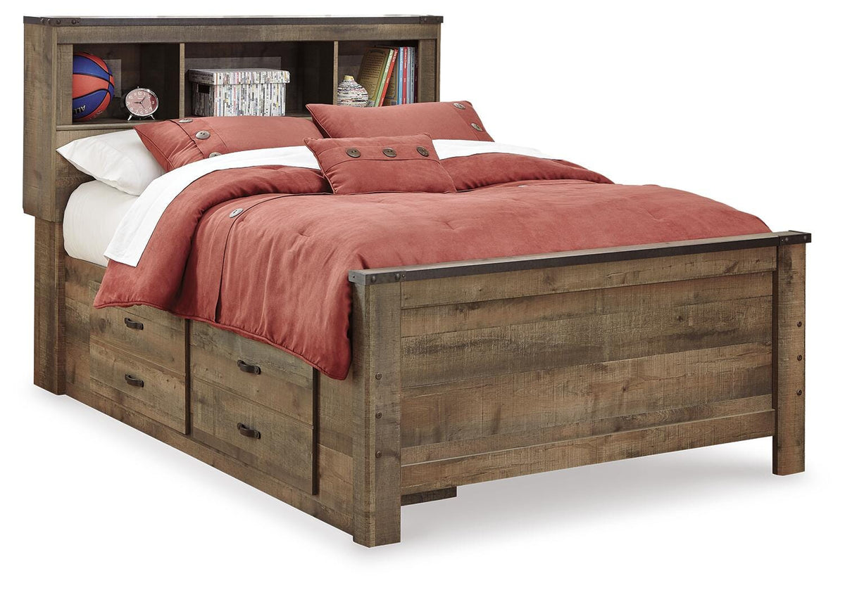 Trinell Full Bookcase Bed with 2 Storage Drawers - image 4