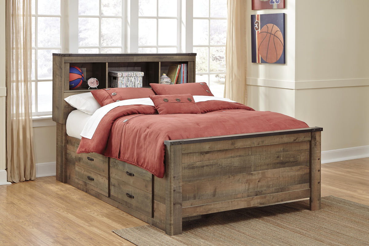Trinell Full Bookcase Bed with 2 Storage Drawers - image 5