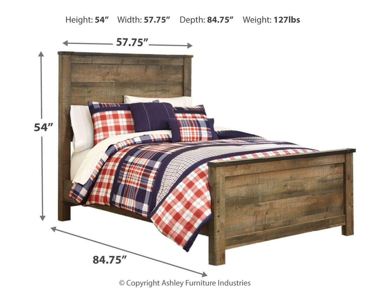 Trinell Full Panel Bed in Brown, alternate view 5