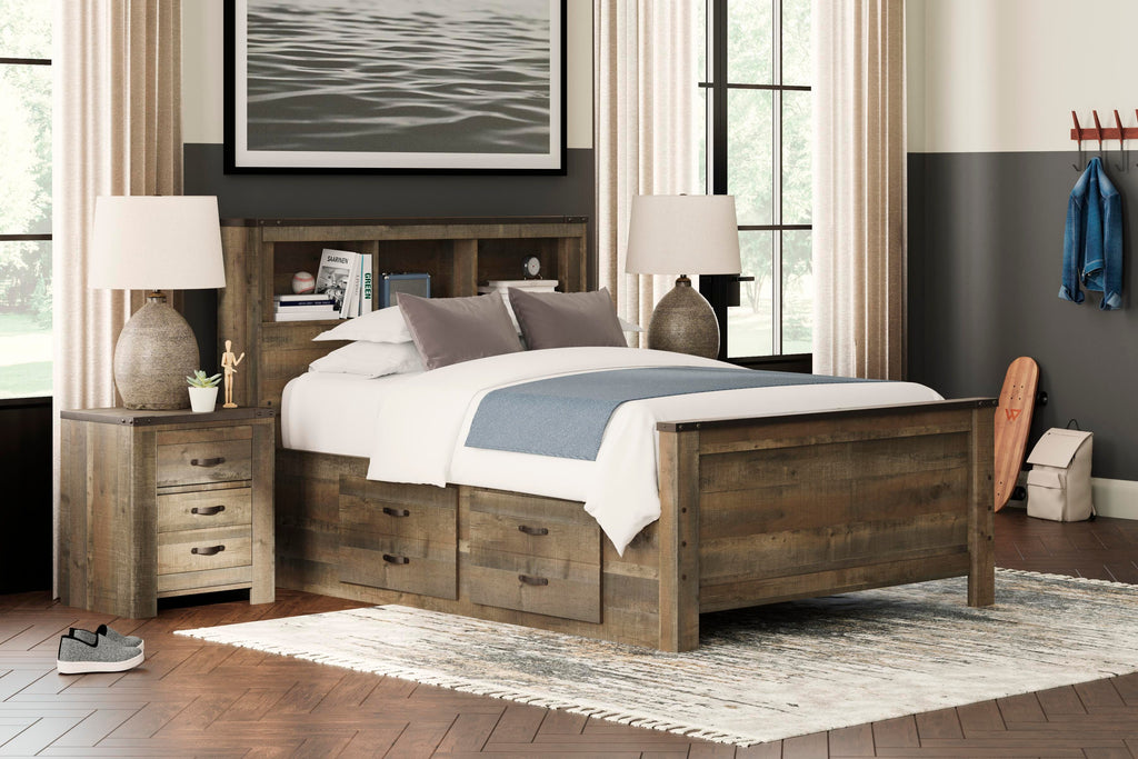 Trinell Full Bookcase Bed with 2 Storage Drawers - image 2