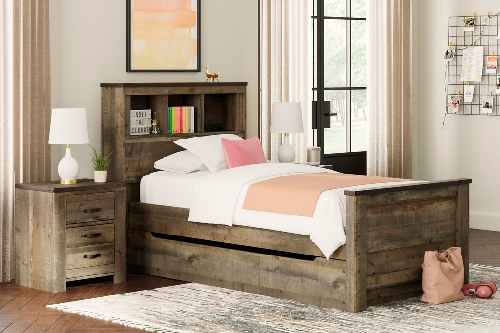 Trinell Twin Bookcase Bed with 1 Large Storage Drawer - image 2