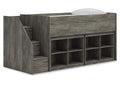 Frandern Twin Loft Bed with Bookcase Storage