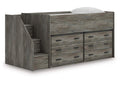 Frandern Twin Loft Bed with Drawer Storage