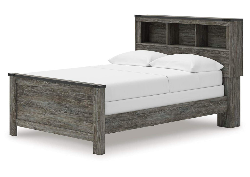Frandern Full Bookcase Panel Bed angled view