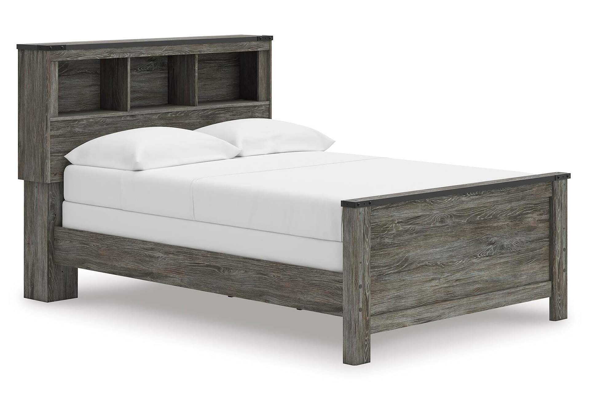 Frandern Full Bookcase Panel Bed angled view