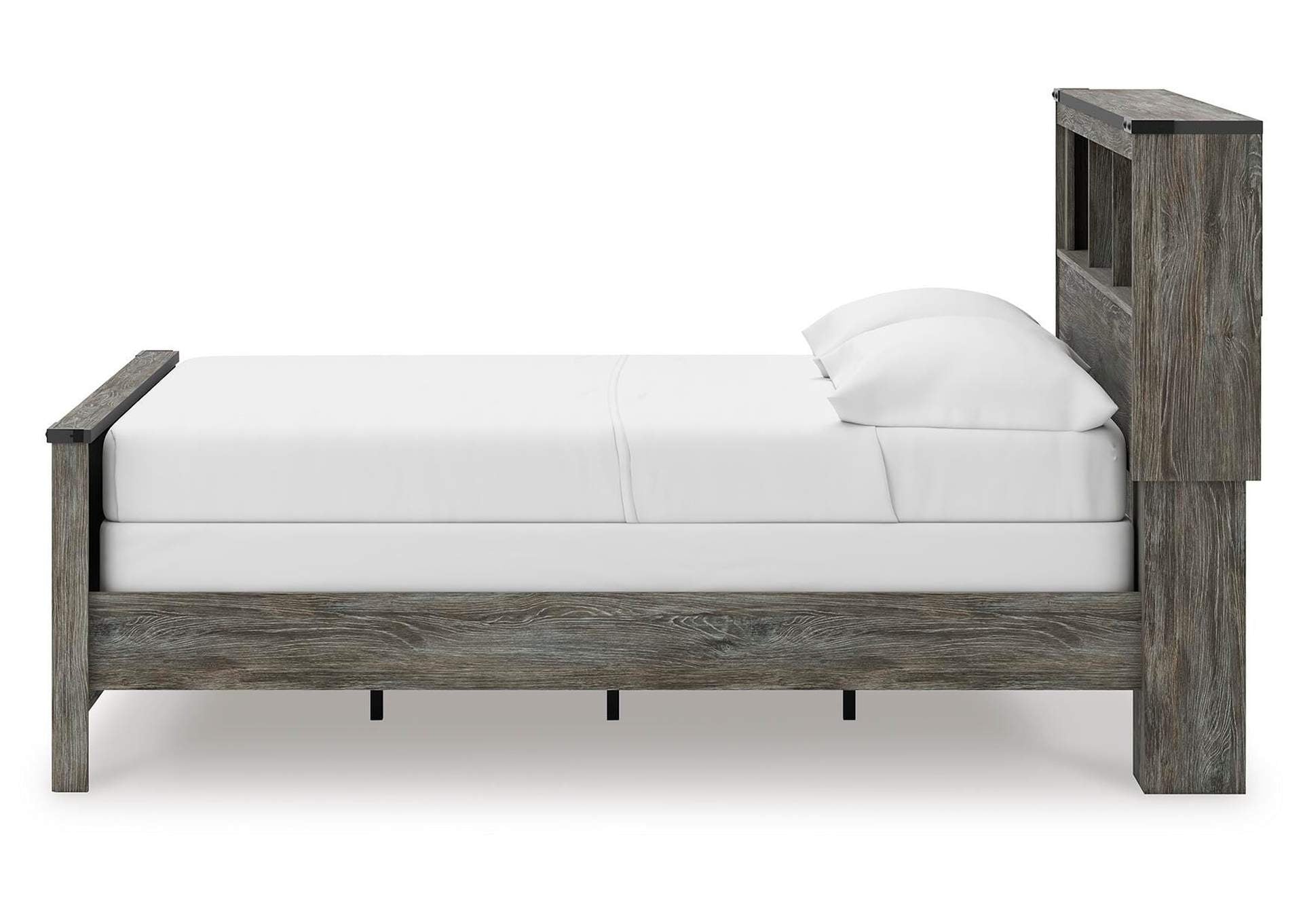 Frandern Full Bookcase Panel Bed side view