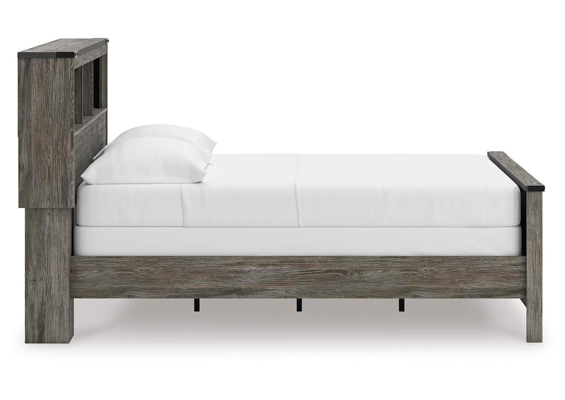 Frandern Full Bookcase Panel Bed side view