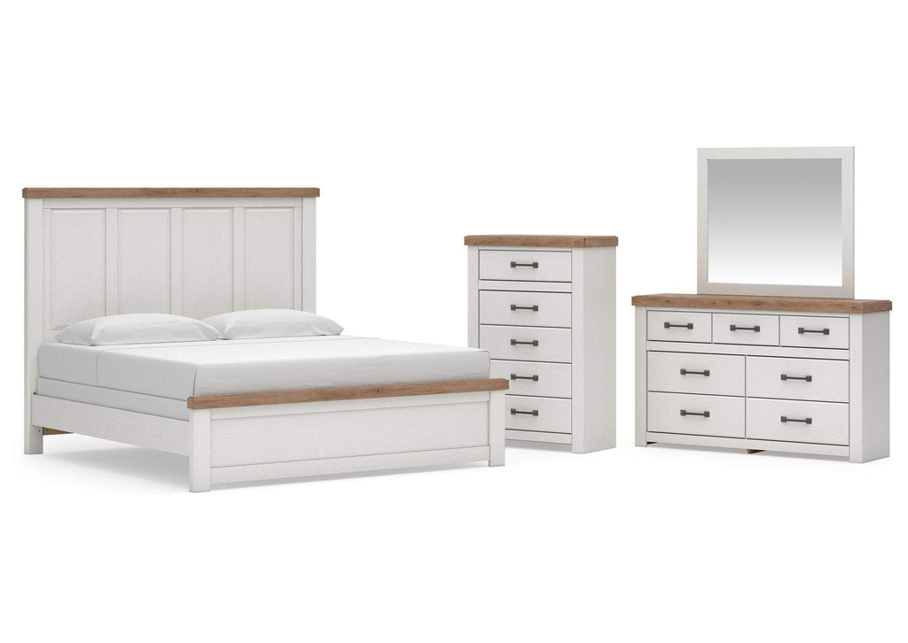 Savonport King Panel Bed, Dresser, Mirror and Chest