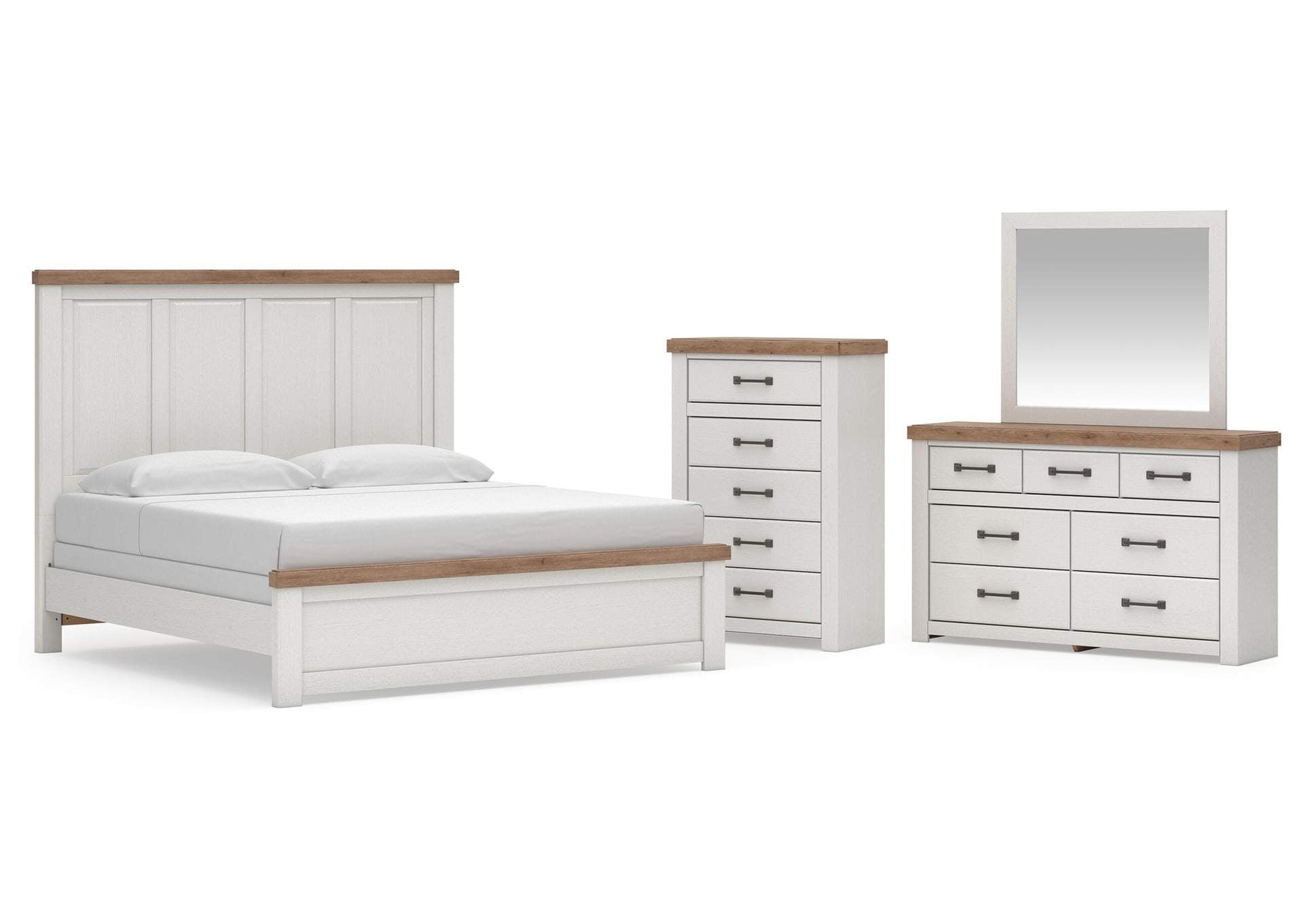 Savonport King Panel Bed, Dresser, Mirror and Chest
