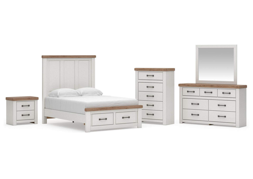 Savonport Full Panel Storage Bed, Dresser, Mirror, Chest and Nightstand