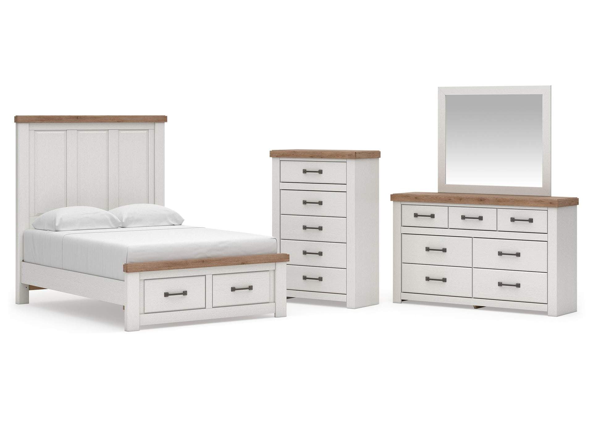Savonport Full Panel Storage Bed, Dresser, Mirror and Chest