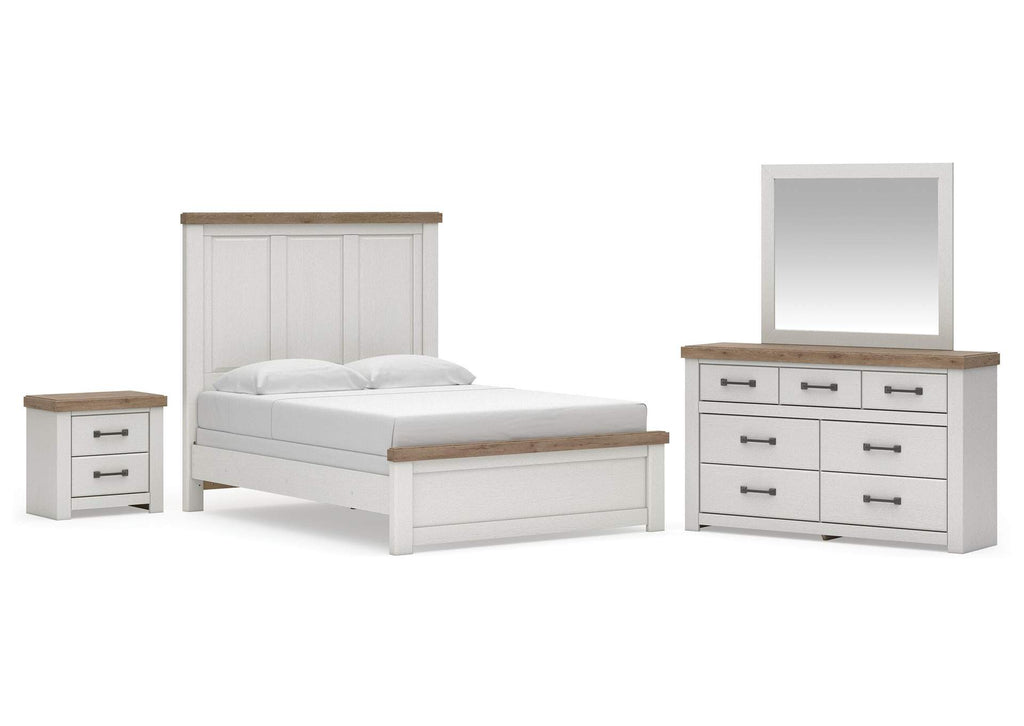 Savonport Queen Panel Bed. Dresser, Mirror and Nightstand