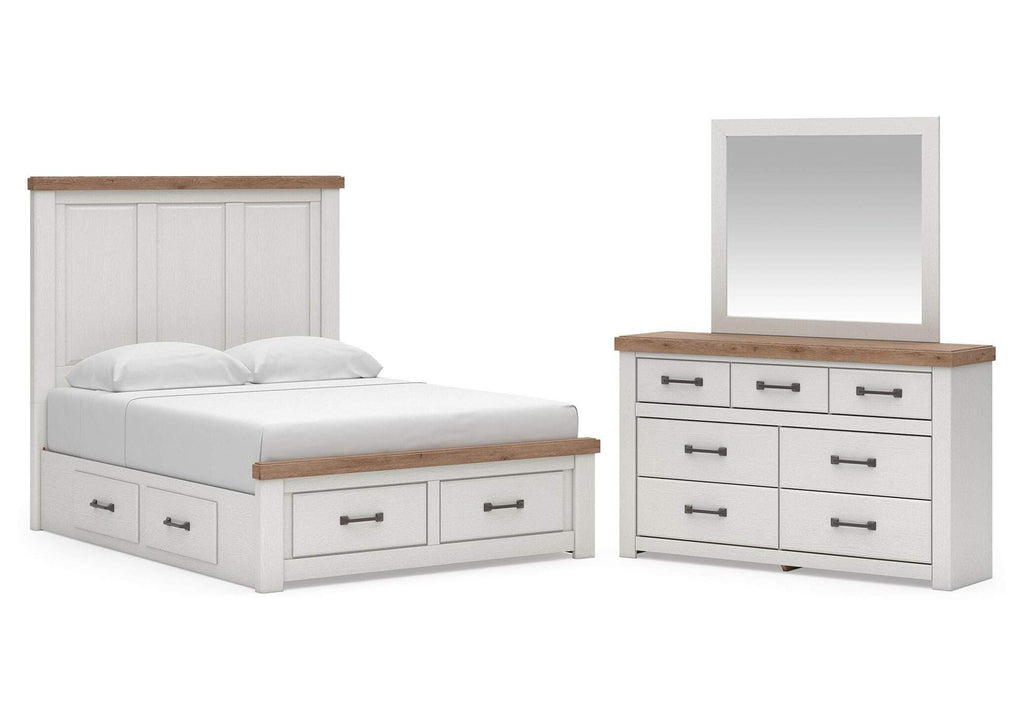 Savonport Queen Panel Storage Bed, Dresser and Mirror