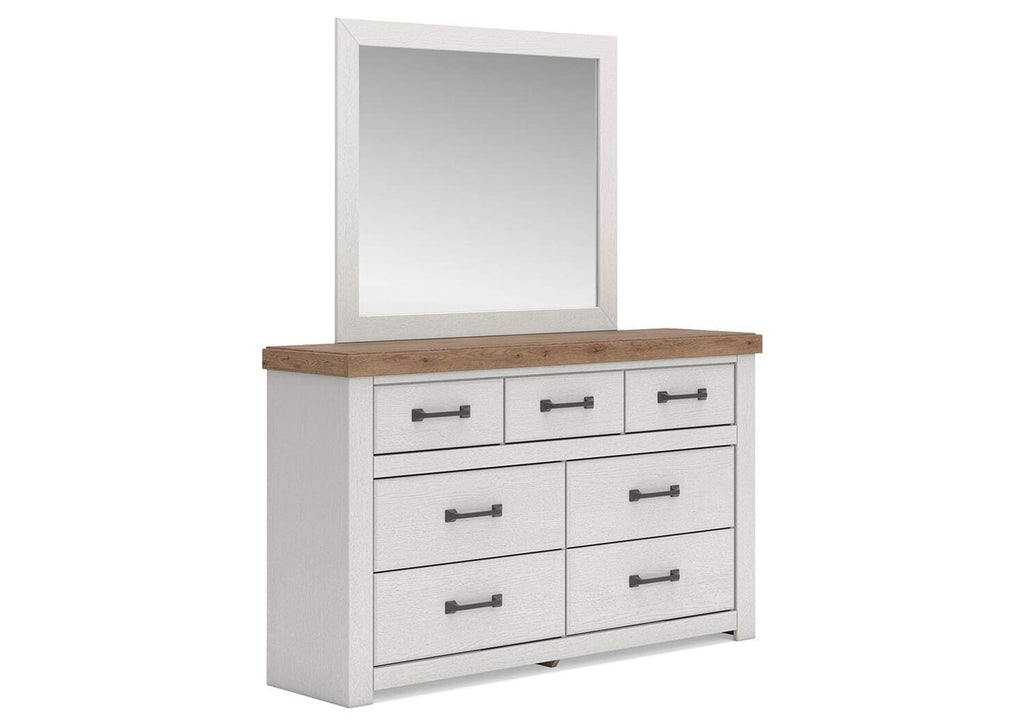Savonport Queen Panel Bed, Dresser, Mirror and Chest angled view