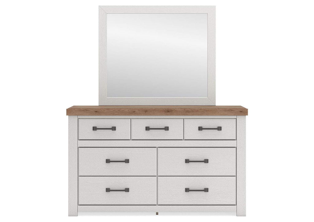 Savonport King Panel Bed, Dresser, Mirror, Chest and Nightstand front view