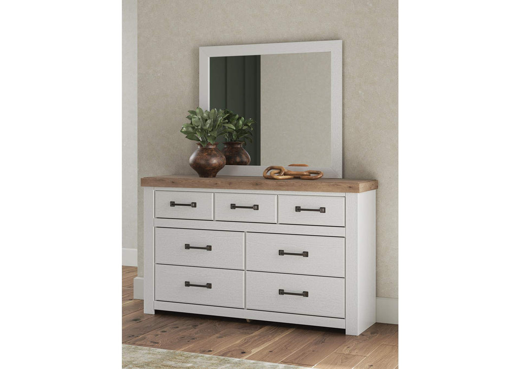 Savonport Queen Panel Storage Bed, Dresser, Mirror and Chest