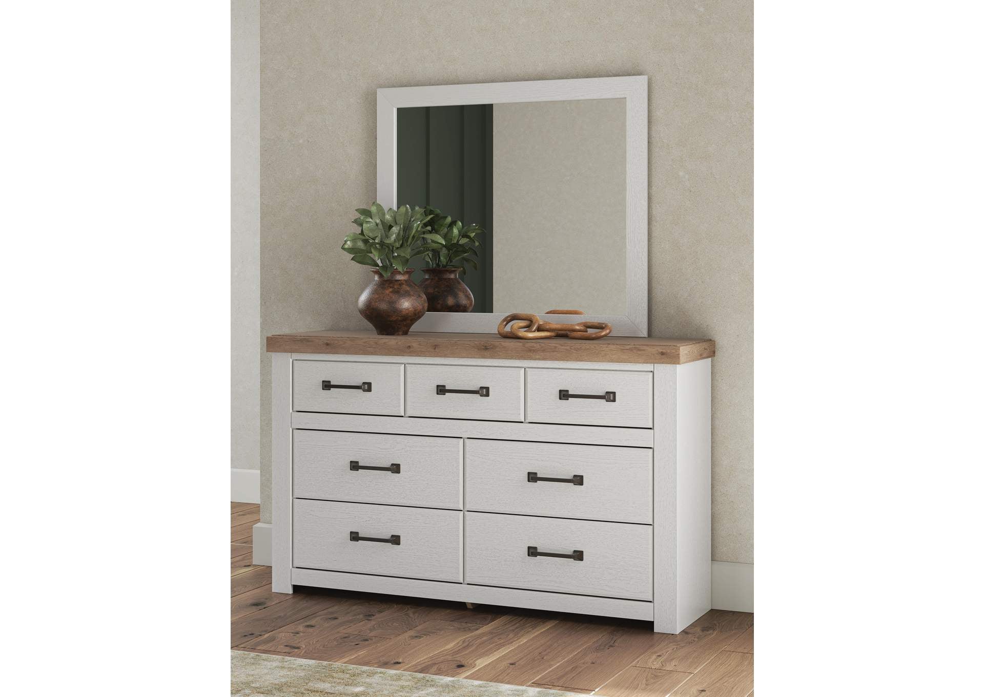 Savonport King Panel Storage Bed, Dresser, Mirror and Chest
