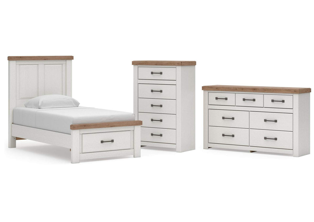 Savonport Twin Panel Storage Bed, Dresser and Chest