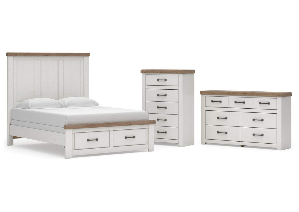 Savonport Queen Panel Storage Bed, Dresser and Chest