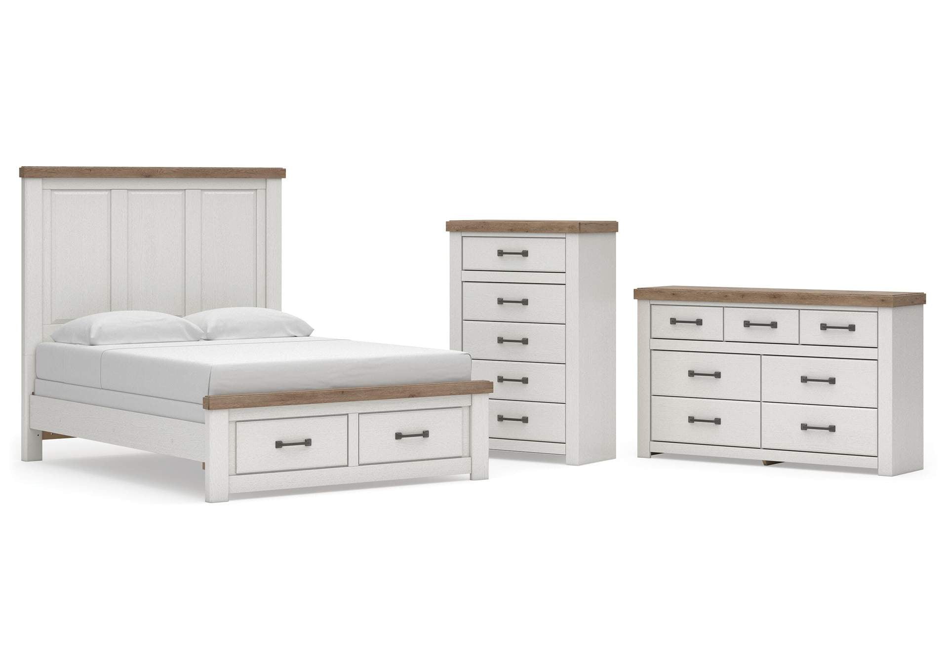 Savonport Queen Panel Storage Bed, Dresser and Chest