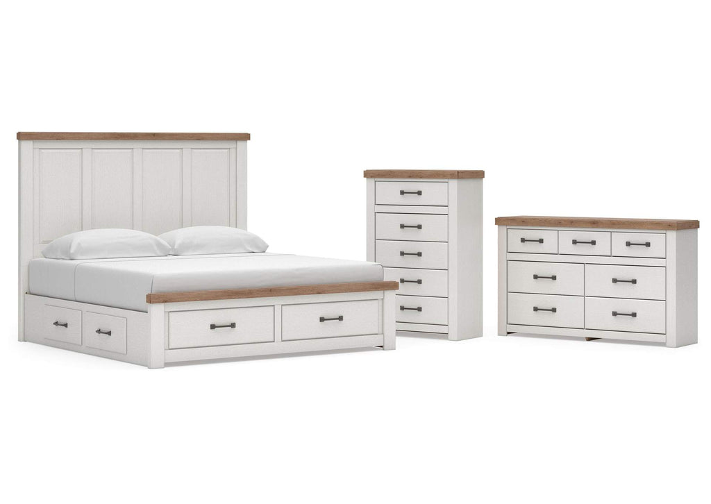 Savonport King Panel Storage Bed, Dresser and Chest