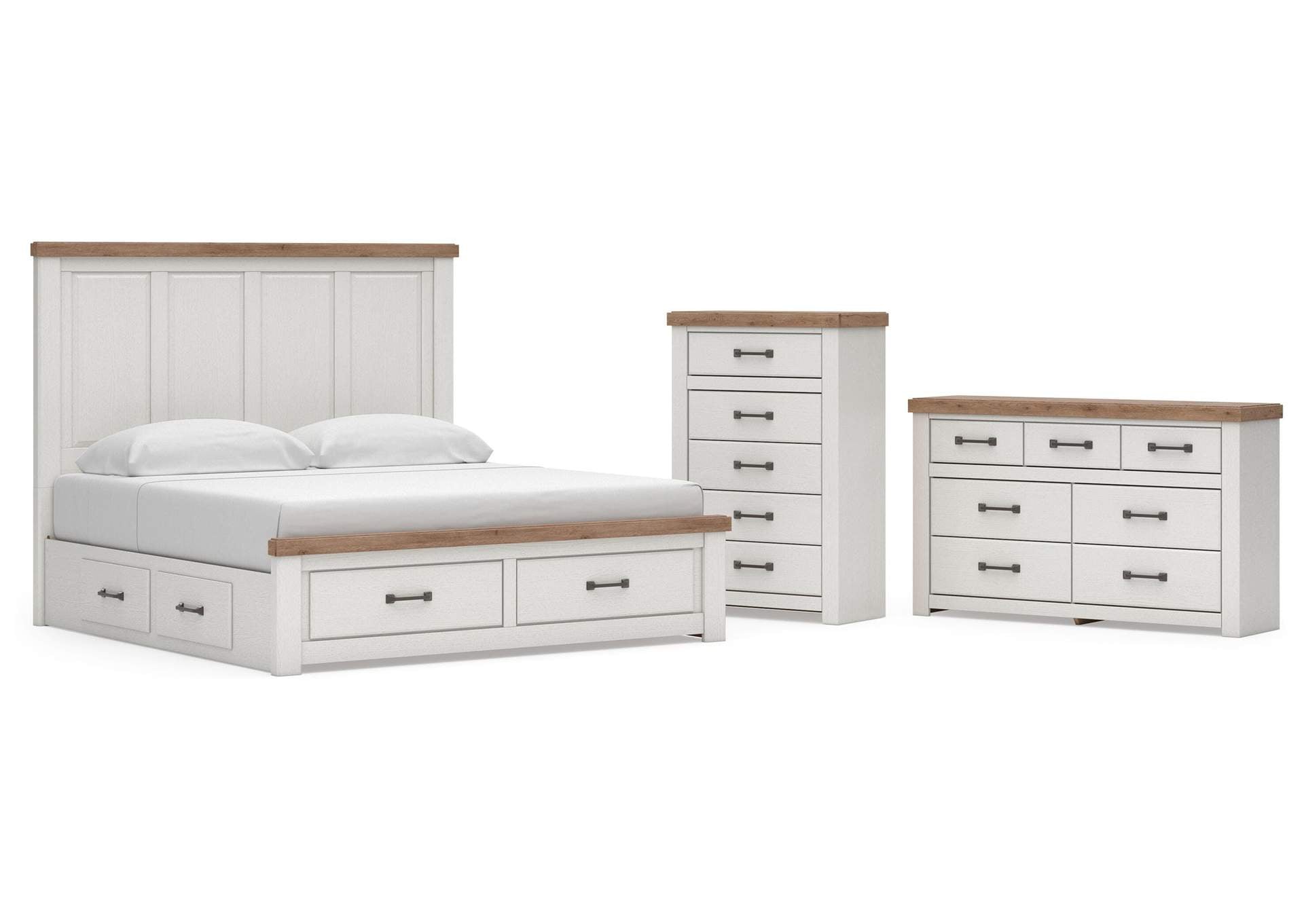 Savonport King Panel Storage Bed, Dresser and Chest