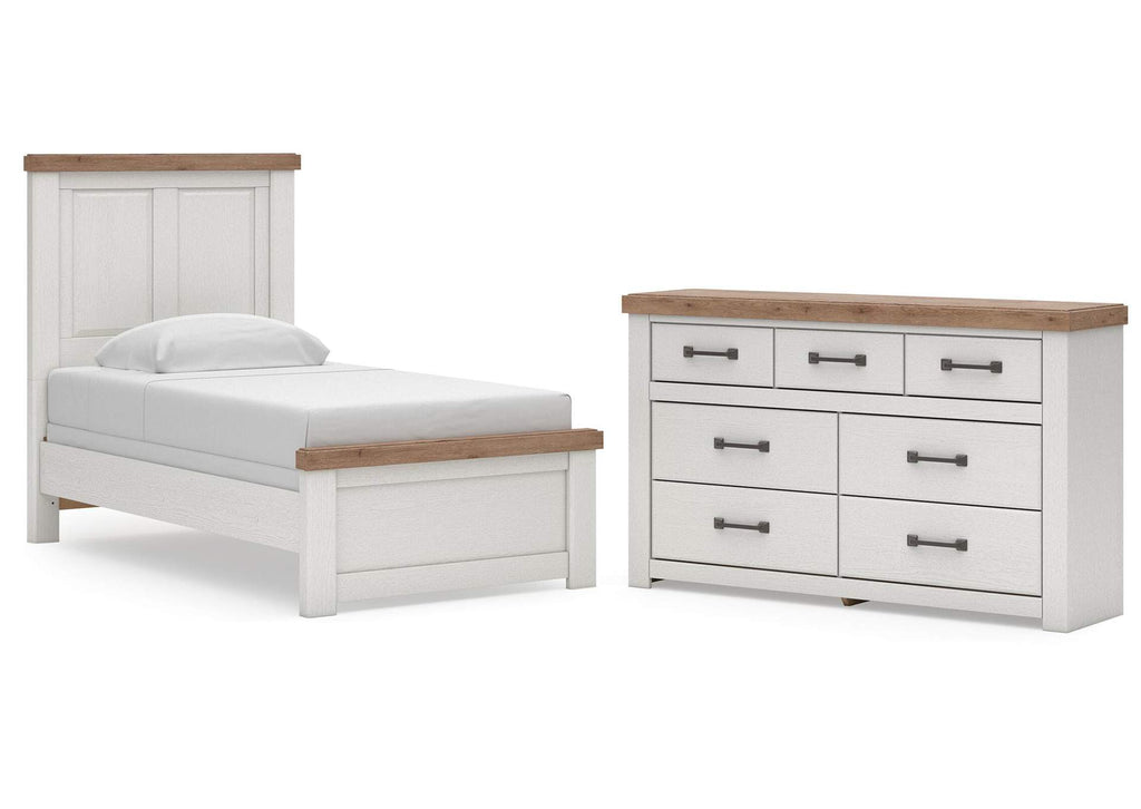 Savonport Twin Panel Bed and Dresser