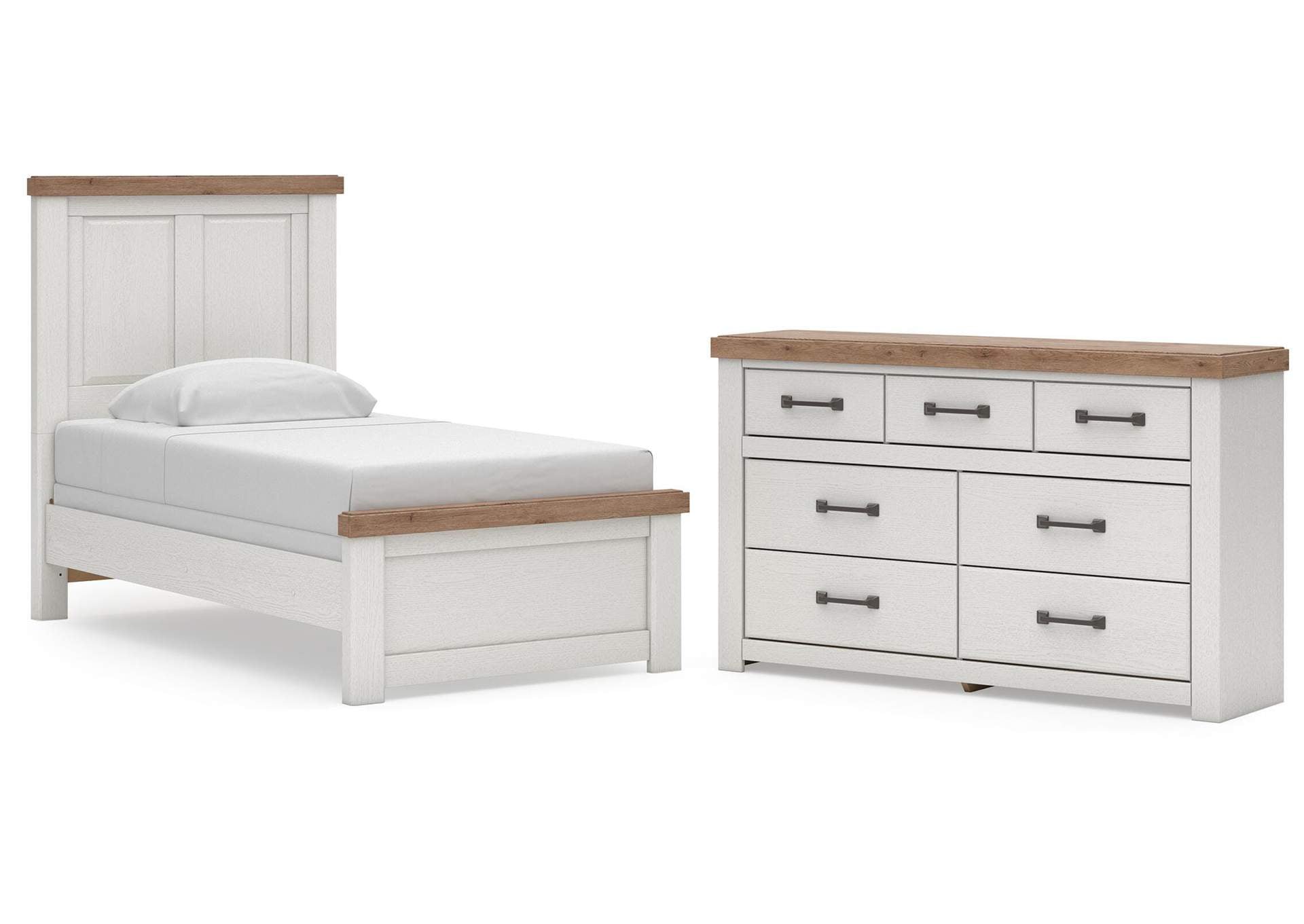 Savonport Twin Panel Bed and Dresser