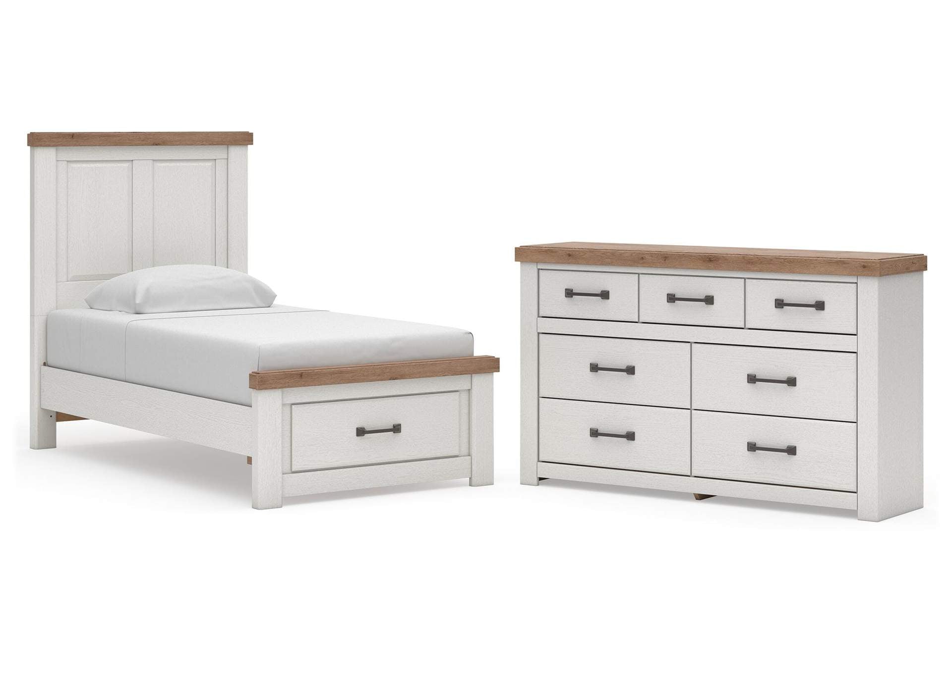 Savonport Twin Panel Storage Bed and Dresser