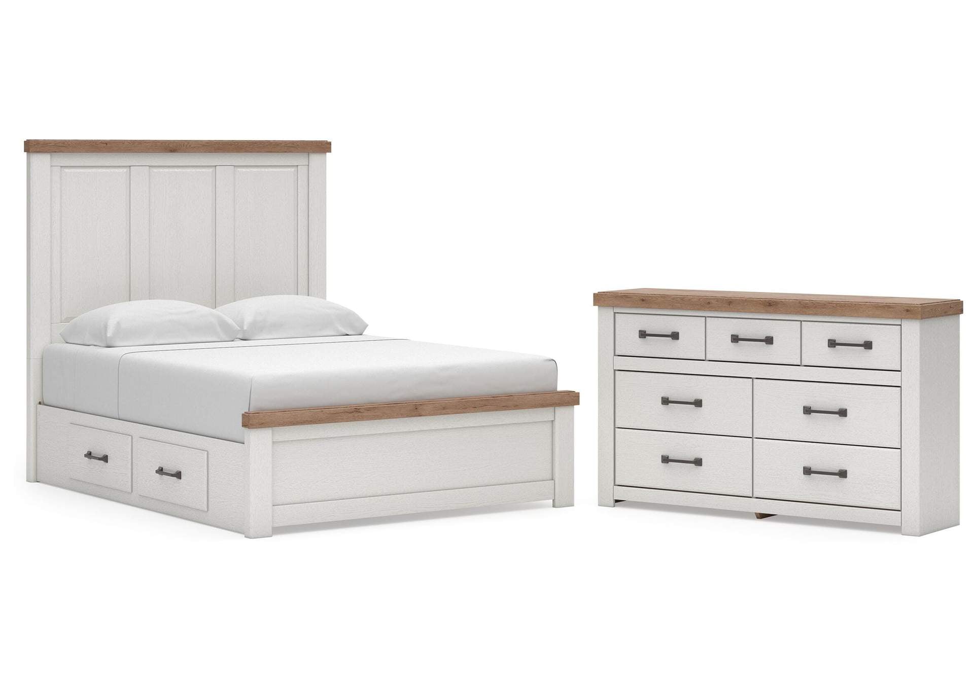 Savonport Queen Panel Bed with Storageand Dresser