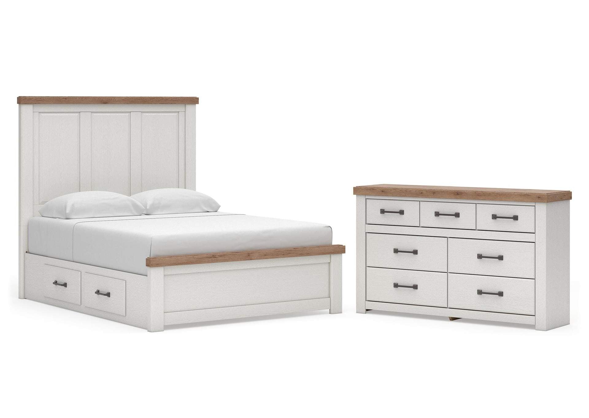 Savonport Queen Panel Bed with Storageand Dresser