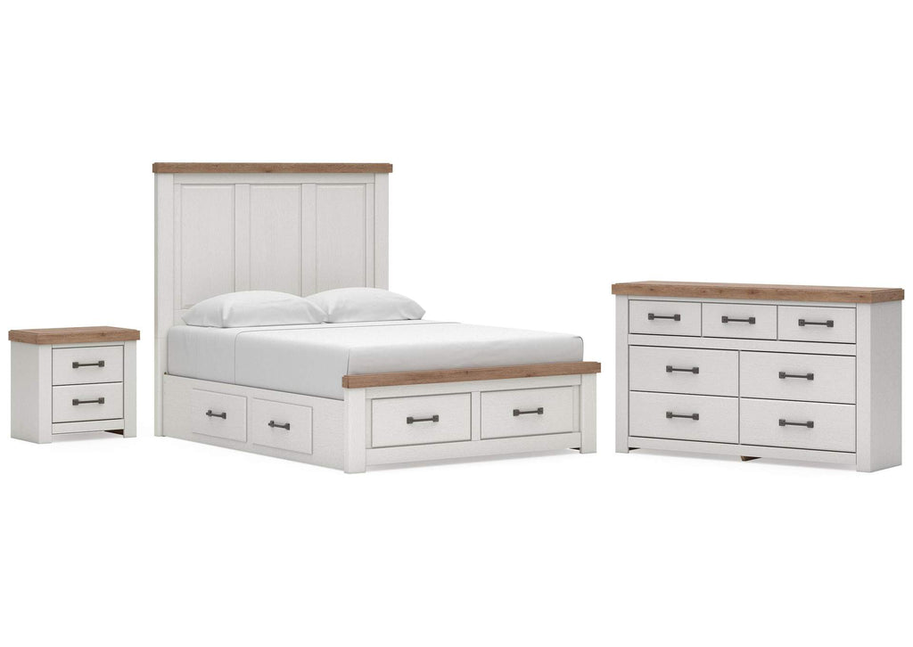 Savonport Queen Panel Storage Bed, Dresser and Nightstand