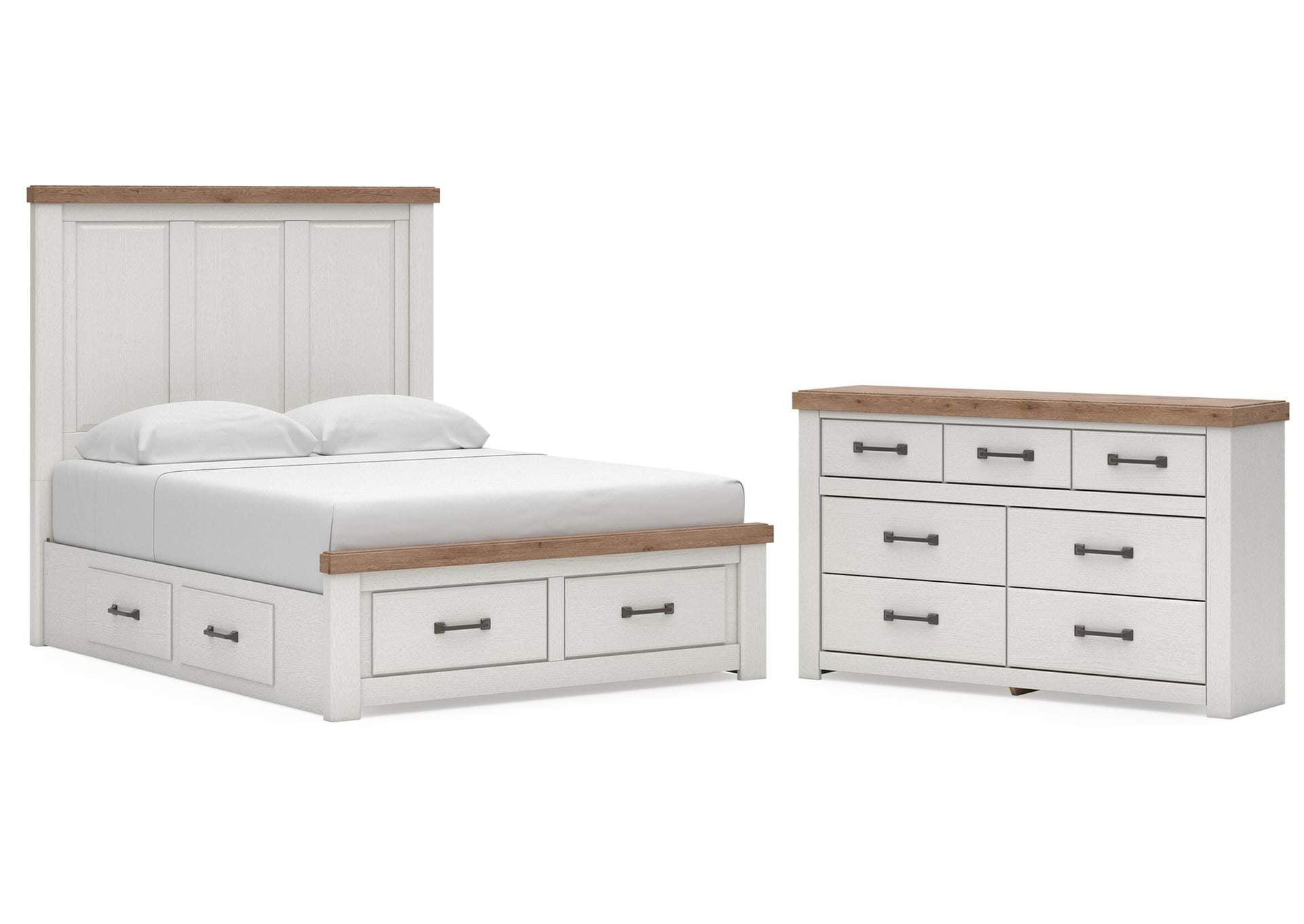 Savonport Queen Panel Storage Bed and Dresser