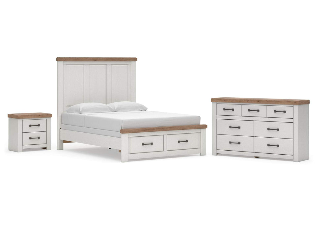 Savonport Queen Panel Storage Bed, Dresser and Nightstand