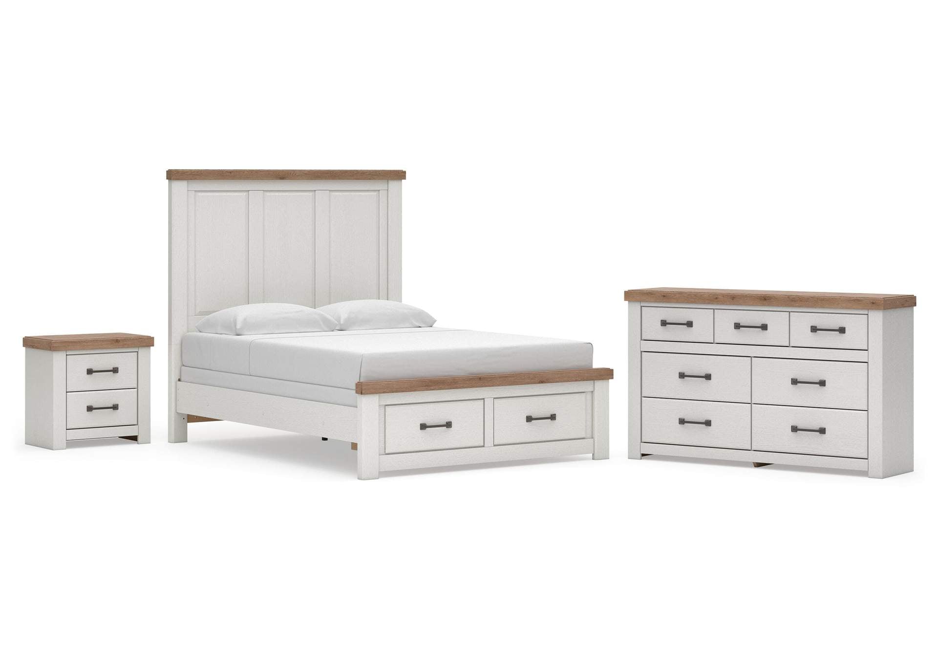 Savonport Queen Panel Storage Bed, Dresser and Nightstand
