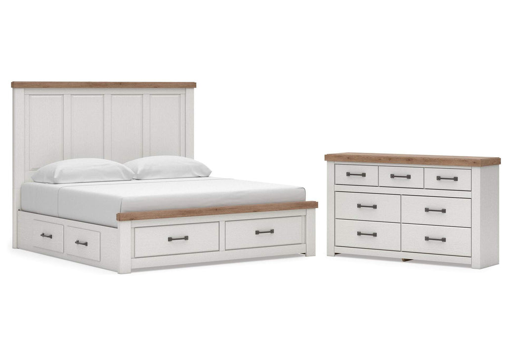 Savonport King Panel Storage Bed and Dresser