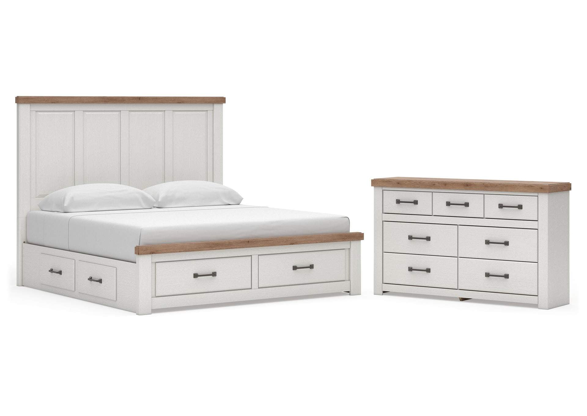 Savonport King Panel Storage Bed and Dresser