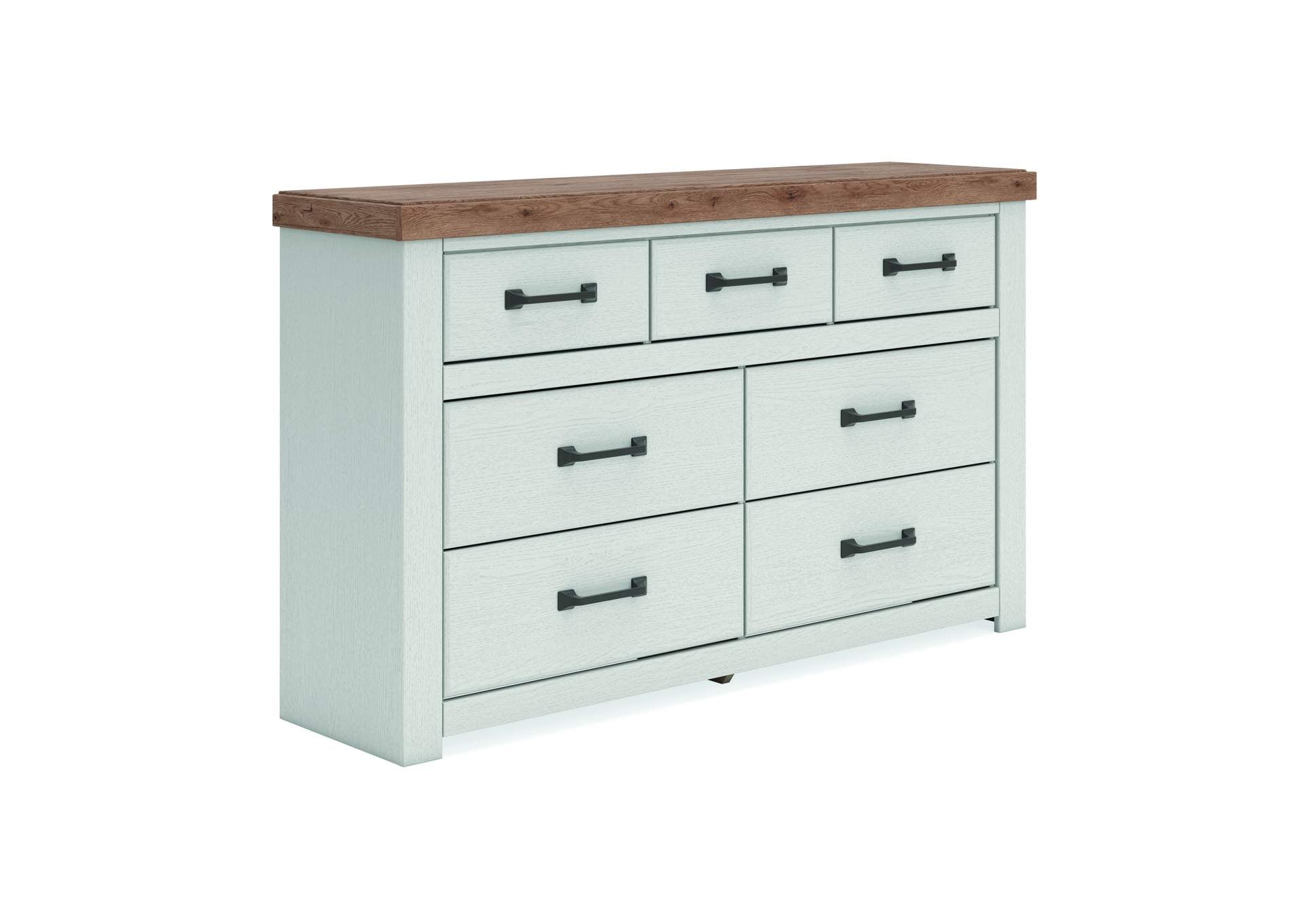 Savonport Queen Panel Bed with Storageand Dresser angled view